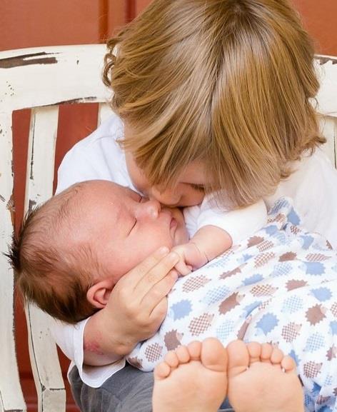 Geschwister, Baby, Familie